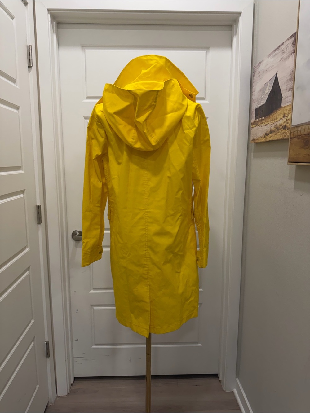 Bright Yellow Raincoat with Snap Front - Picture 8 of 12